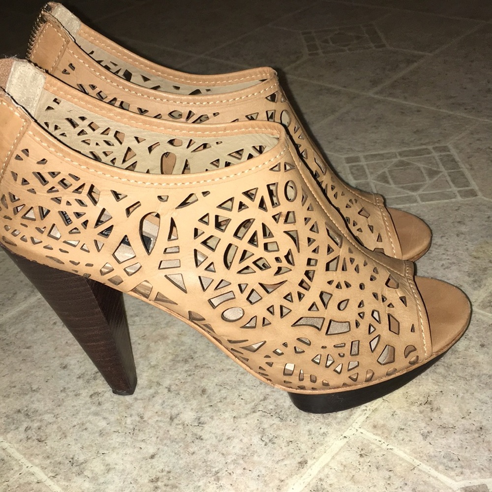 Mea Shadow Tan Nelita Platform Cut Out Booties View 4